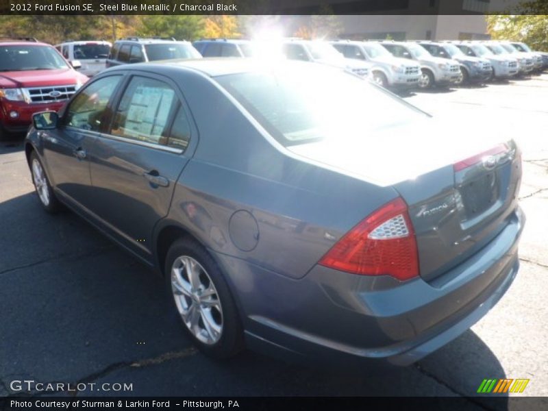 Steel Blue Metallic / Charcoal Black 2012 Ford Fusion SE