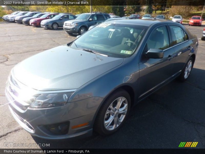 Steel Blue Metallic / Charcoal Black 2012 Ford Fusion SE
