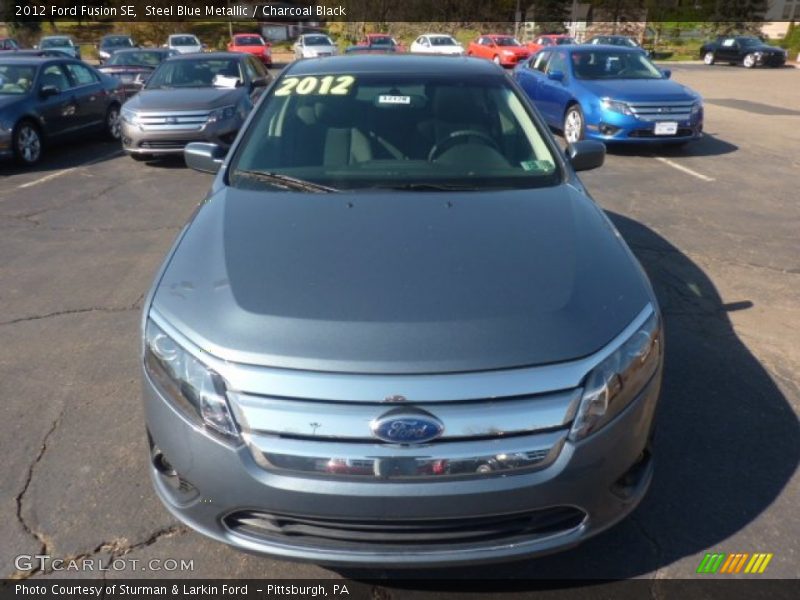 Steel Blue Metallic / Charcoal Black 2012 Ford Fusion SE