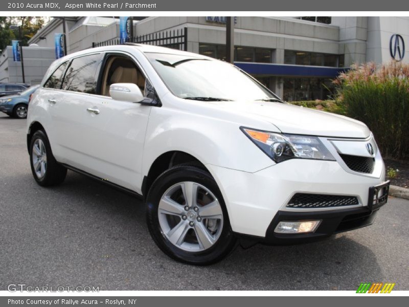 Aspen White Pearl / Parchment 2010 Acura MDX