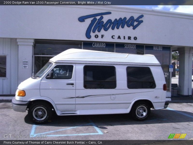 Bright White / Mist Gray 2000 Dodge Ram Van 1500 Passenger Conversion