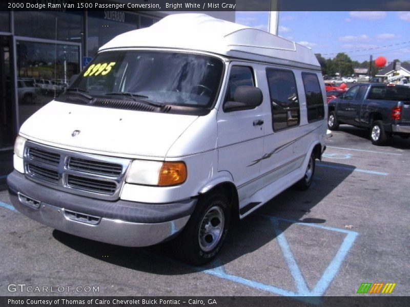 Bright White / Mist Gray 2000 Dodge Ram Van 1500 Passenger Conversion