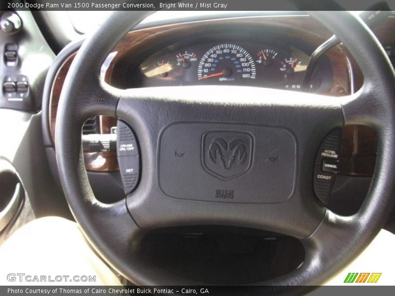 Bright White / Mist Gray 2000 Dodge Ram Van 1500 Passenger Conversion