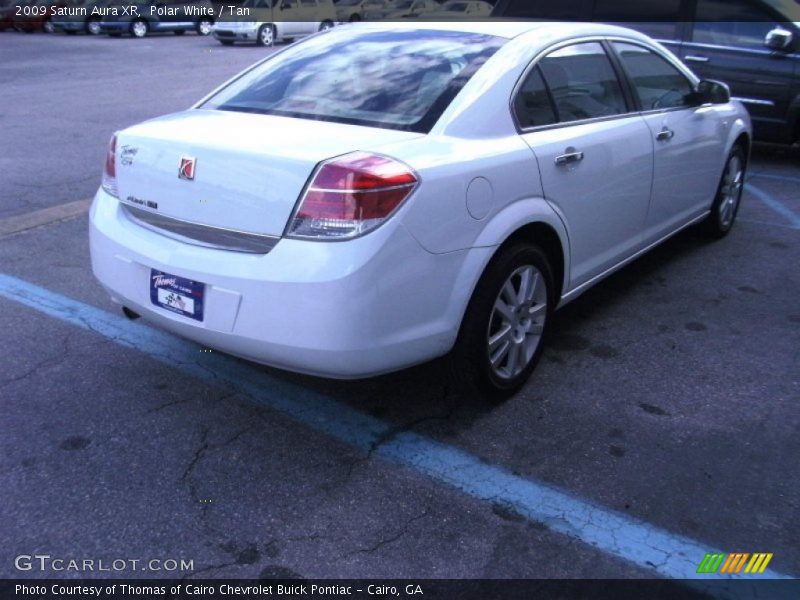 Polar White / Tan 2009 Saturn Aura XR