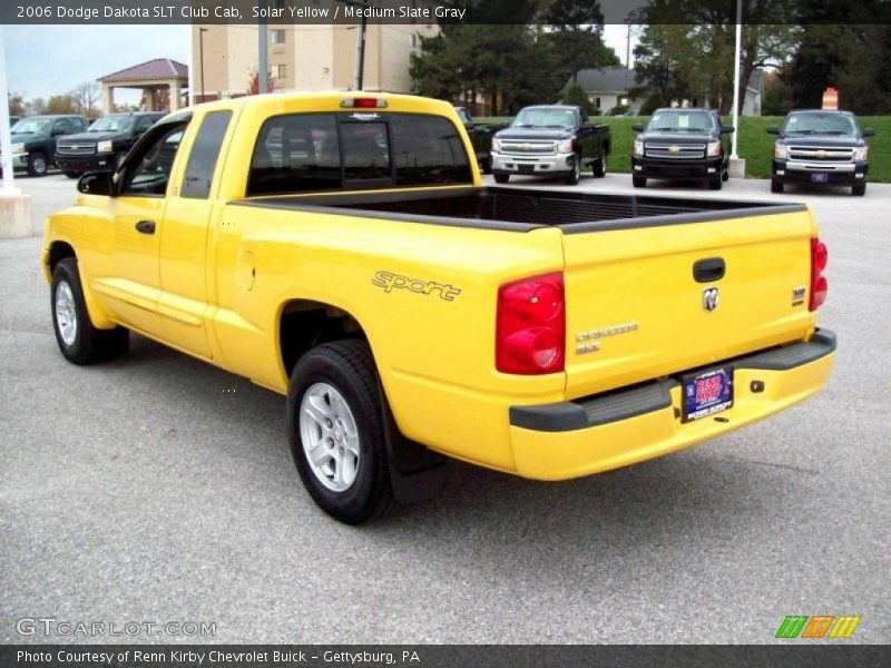 Solar Yellow / Medium Slate Gray 2006 Dodge Dakota SLT Club Cab