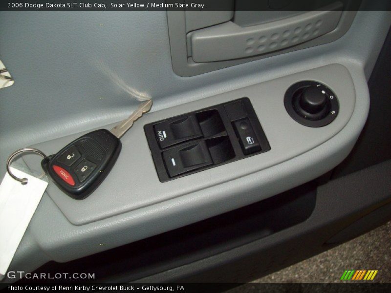 Solar Yellow / Medium Slate Gray 2006 Dodge Dakota SLT Club Cab