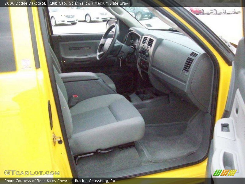 Solar Yellow / Medium Slate Gray 2006 Dodge Dakota SLT Club Cab