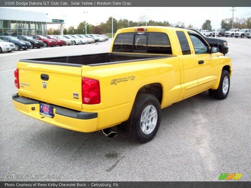 Solar Yellow / Medium Slate Gray 2006 Dodge Dakota SLT Club Cab