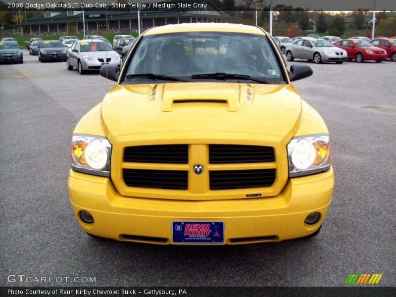 Solar Yellow / Medium Slate Gray 2006 Dodge Dakota SLT Club Cab