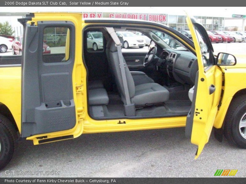 Solar Yellow / Medium Slate Gray 2006 Dodge Dakota SLT Club Cab