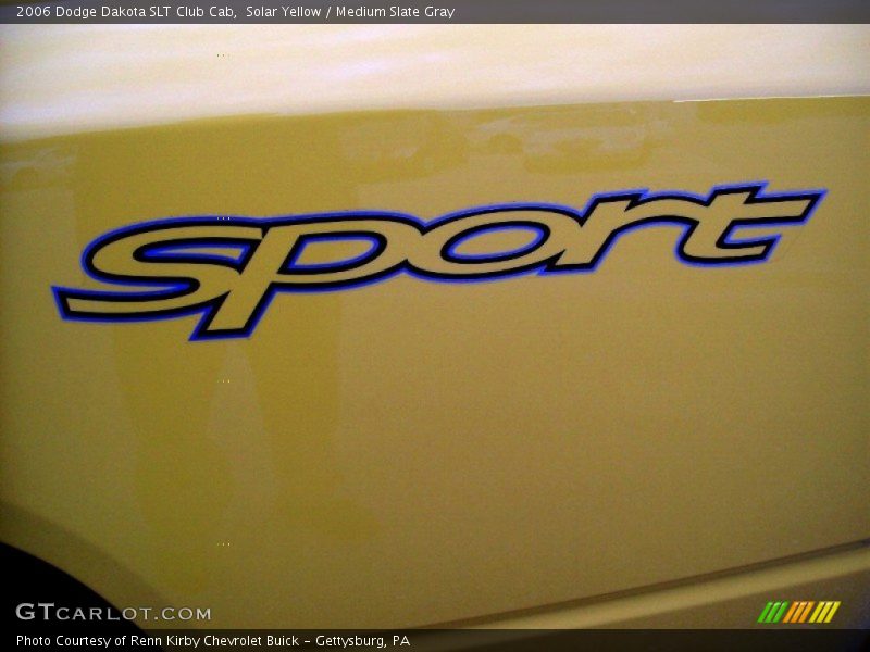 Solar Yellow / Medium Slate Gray 2006 Dodge Dakota SLT Club Cab