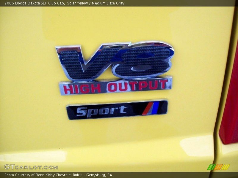 Solar Yellow / Medium Slate Gray 2006 Dodge Dakota SLT Club Cab