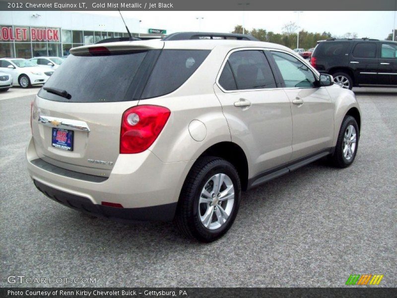 Gold Mist Metallic / Jet Black 2012 Chevrolet Equinox LT