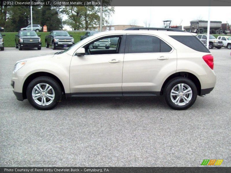 Gold Mist Metallic / Jet Black 2012 Chevrolet Equinox LT
