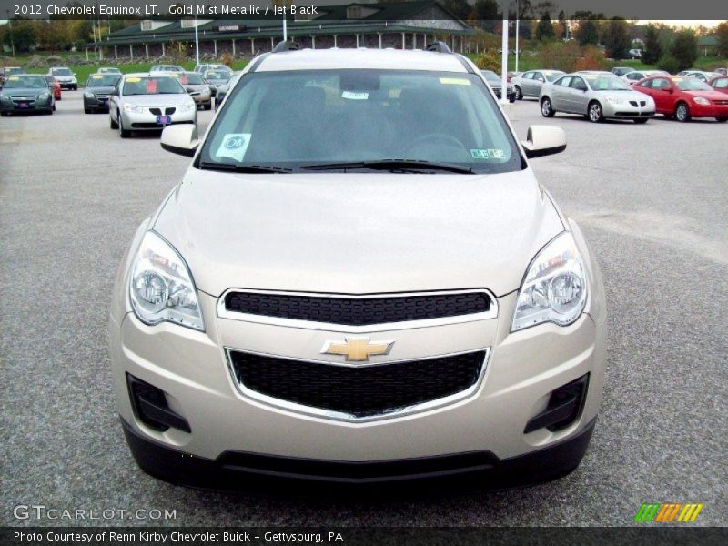 Gold Mist Metallic / Jet Black 2012 Chevrolet Equinox LT
