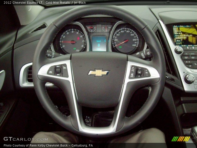 Gold Mist Metallic / Jet Black 2012 Chevrolet Equinox LT