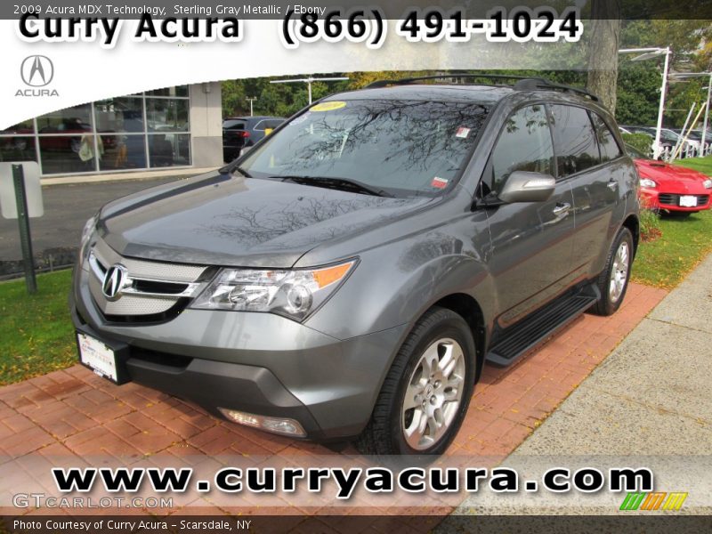 Sterling Gray Metallic / Ebony 2009 Acura MDX Technology