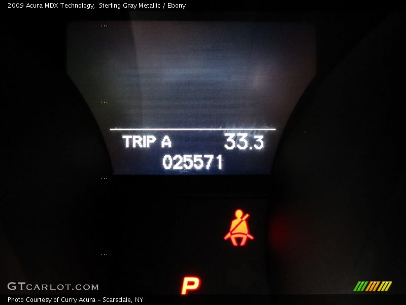Sterling Gray Metallic / Ebony 2009 Acura MDX Technology
