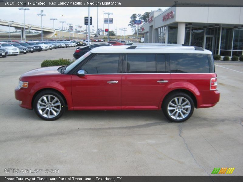 Red Candy Metallic / Medium Light Stone 2010 Ford Flex Limited