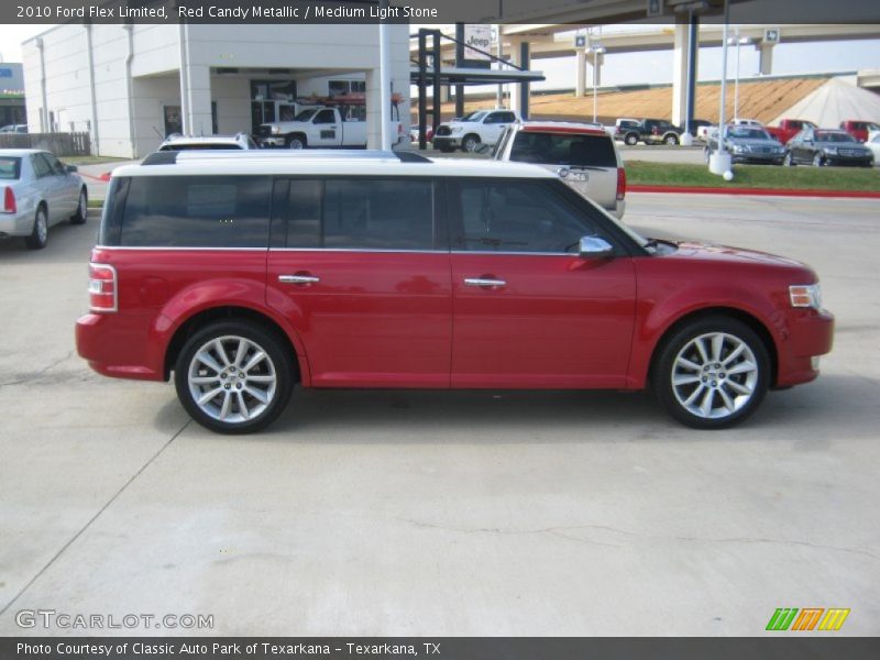 Red Candy Metallic / Medium Light Stone 2010 Ford Flex Limited