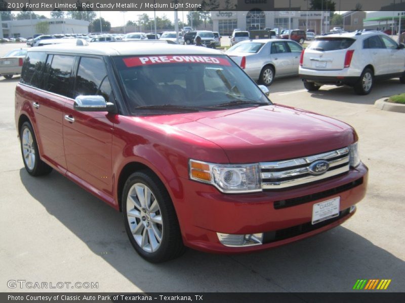 Red Candy Metallic / Medium Light Stone 2010 Ford Flex Limited