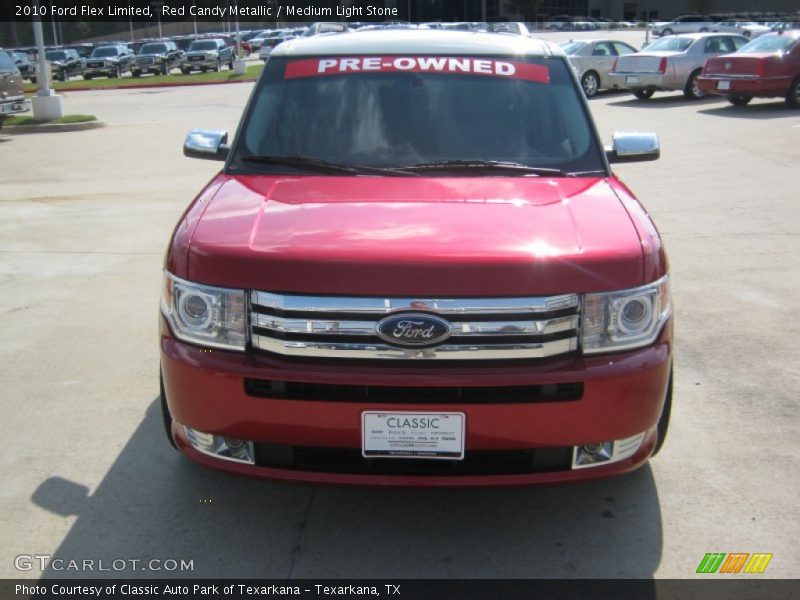 Red Candy Metallic / Medium Light Stone 2010 Ford Flex Limited