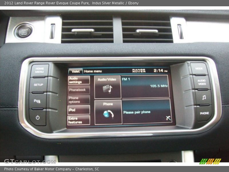 Indus Silver Metallic / Ebony 2012 Land Rover Range Rover Evoque Coupe Pure