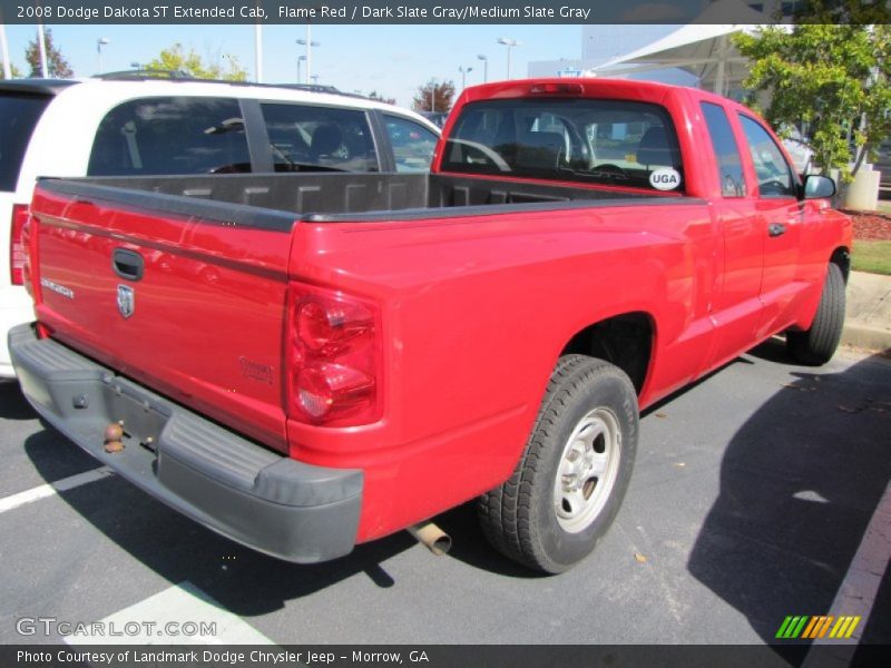Flame Red / Dark Slate Gray/Medium Slate Gray 2008 Dodge Dakota ST Extended Cab