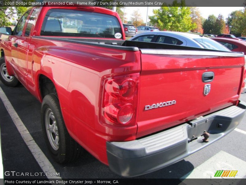 Flame Red / Dark Slate Gray/Medium Slate Gray 2008 Dodge Dakota ST Extended Cab