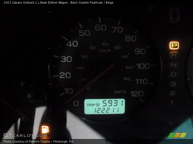 Black Granite Pearlcoat / Beige 2001 Subaru Outback L.L.Bean Edition Wagon