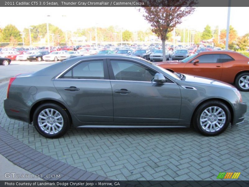 Thunder Gray ChromaFlair / Cashmere/Cocoa 2011 Cadillac CTS 3.0 Sedan