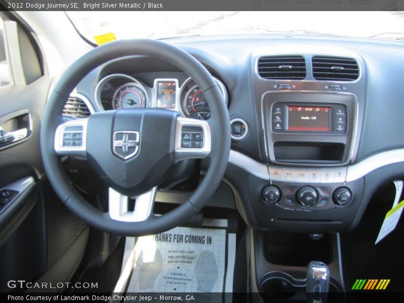 Bright Silver Metallic / Black 2012 Dodge Journey SE