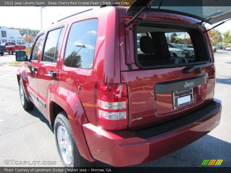 Deep Cherry Red Crystal Pearl / Dark Slate Gray 2012 Jeep Liberty Sport