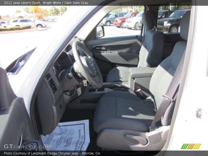 Bright White / Dark Slate Gray 2012 Jeep Liberty Sport