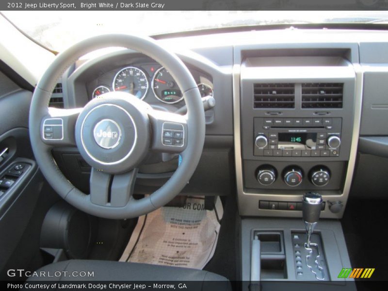 Bright White / Dark Slate Gray 2012 Jeep Liberty Sport
