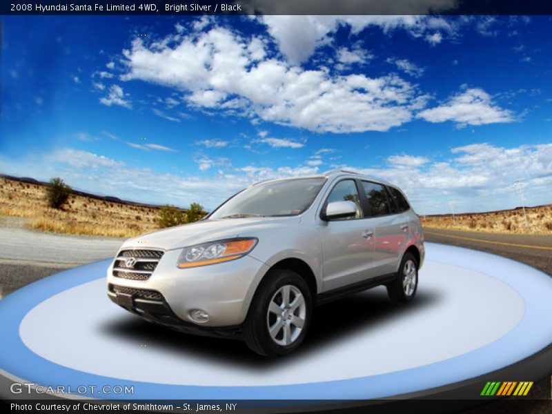 Bright Silver / Black 2008 Hyundai Santa Fe Limited 4WD