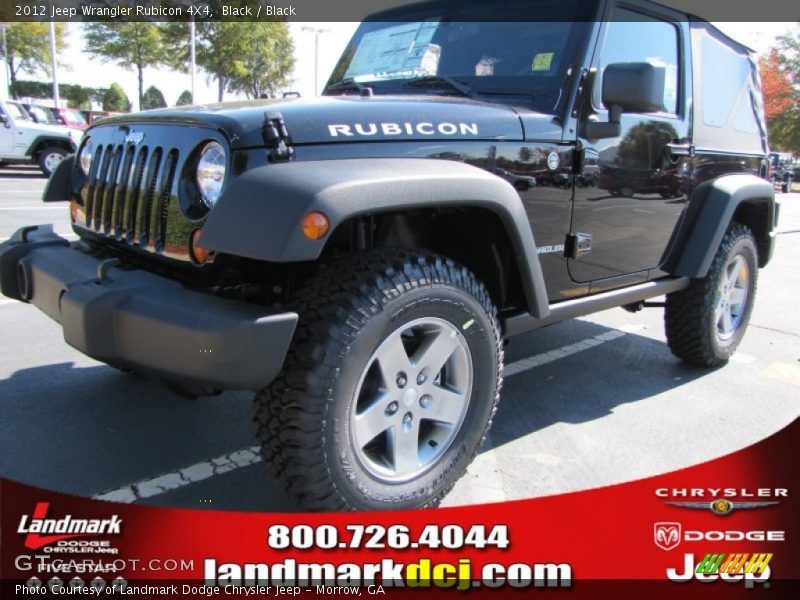Black / Black 2012 Jeep Wrangler Rubicon 4X4