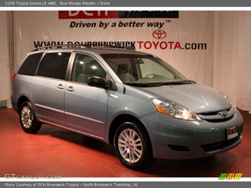 Blue Mirage Metallic / Stone 2008 Toyota Sienna LE AWD