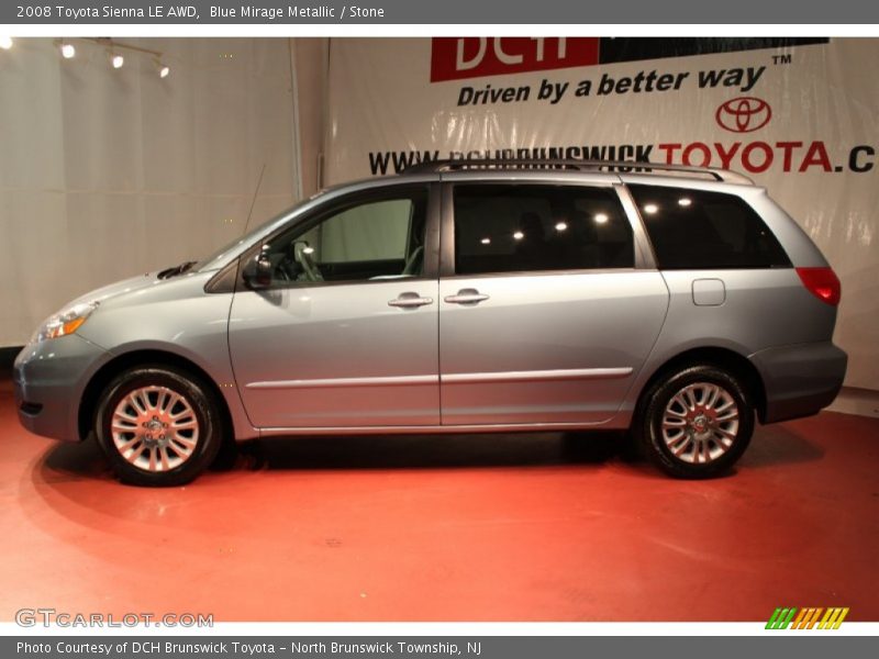 Blue Mirage Metallic / Stone 2008 Toyota Sienna LE AWD