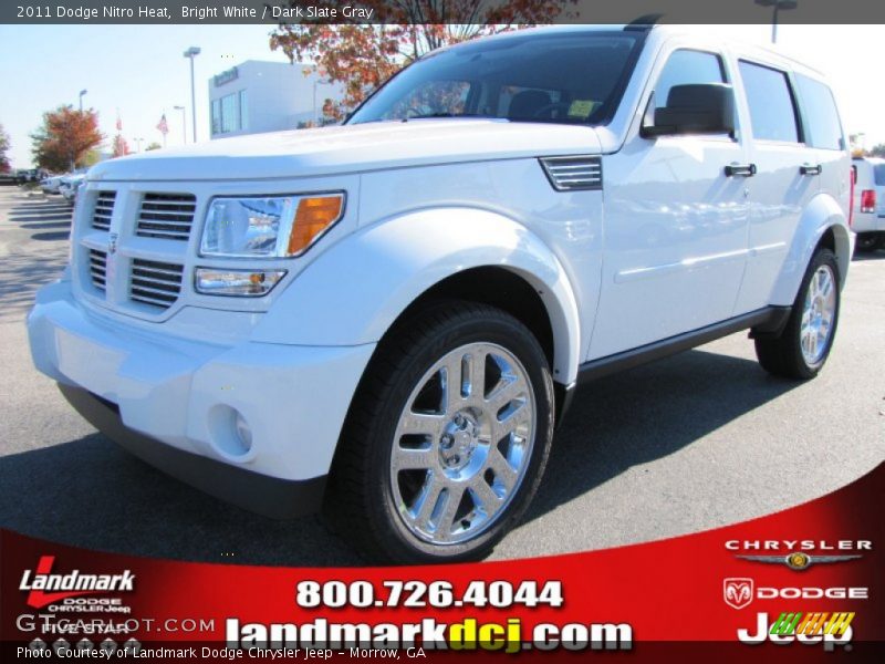 Bright White / Dark Slate Gray 2011 Dodge Nitro Heat