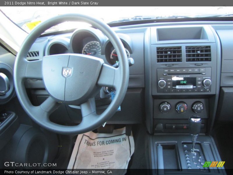 Bright White / Dark Slate Gray 2011 Dodge Nitro Heat