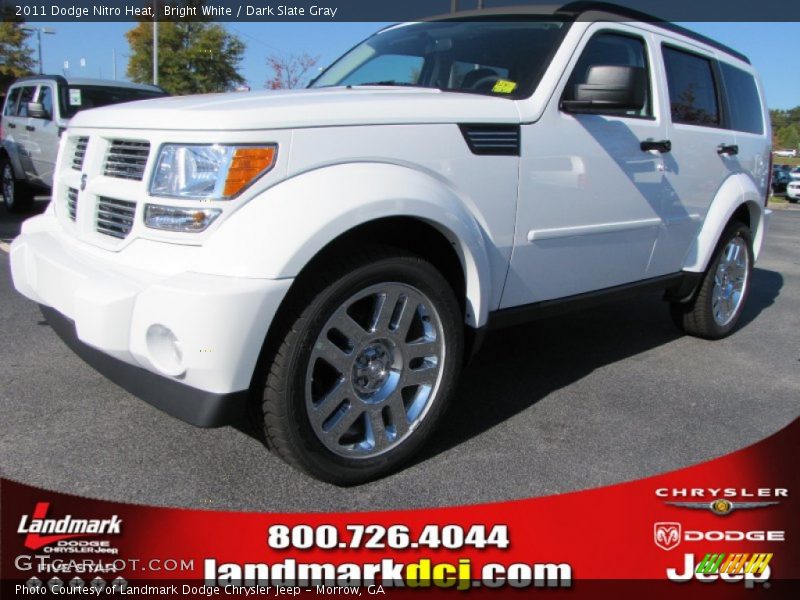 Bright White / Dark Slate Gray 2011 Dodge Nitro Heat