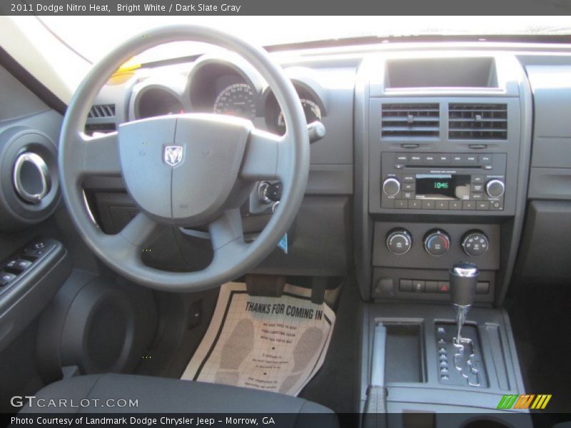 Bright White / Dark Slate Gray 2011 Dodge Nitro Heat