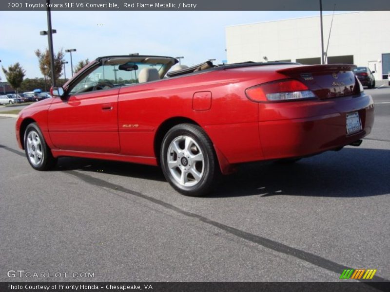 Red Flame Metallic / Ivory 2001 Toyota Solara SLE V6 Convertible