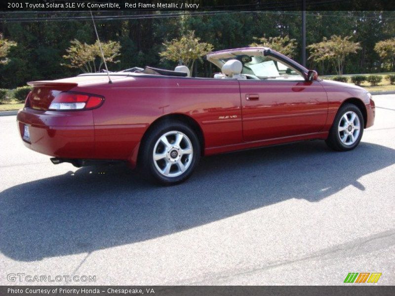 Red Flame Metallic / Ivory 2001 Toyota Solara SLE V6 Convertible
