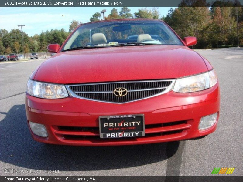 Red Flame Metallic / Ivory 2001 Toyota Solara SLE V6 Convertible