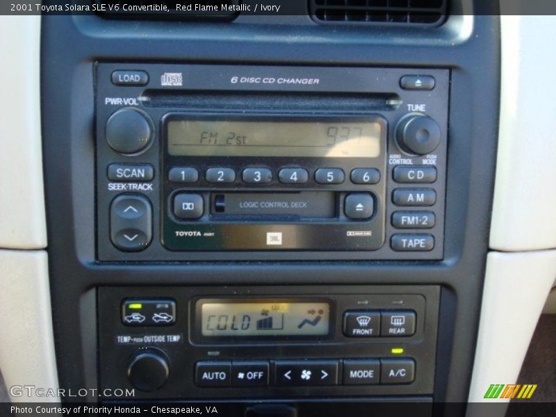 Audio System of 2001 Solara SLE V6 Convertible