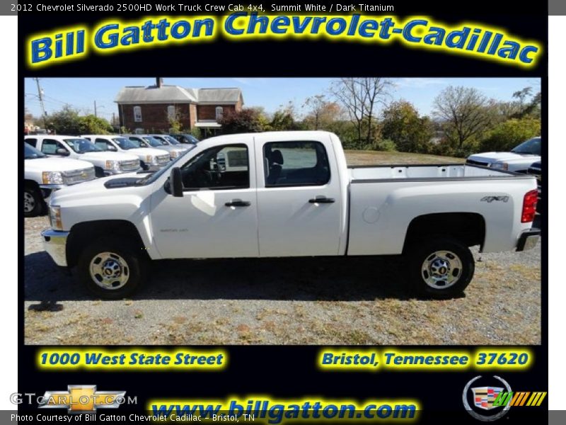 Summit White / Dark Titanium 2012 Chevrolet Silverado 2500HD Work Truck Crew Cab 4x4