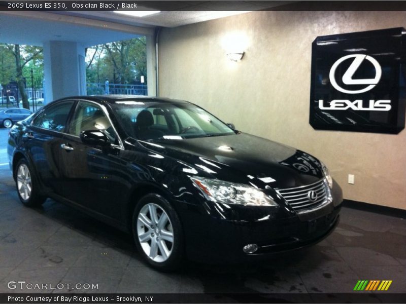 Obsidian Black / Black 2009 Lexus ES 350