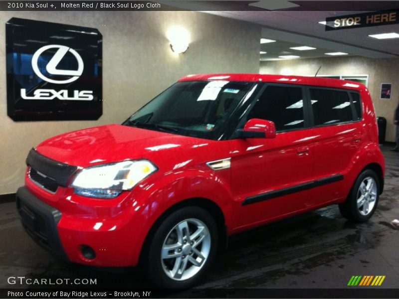 Molten Red / Black Soul Logo Cloth 2010 Kia Soul +